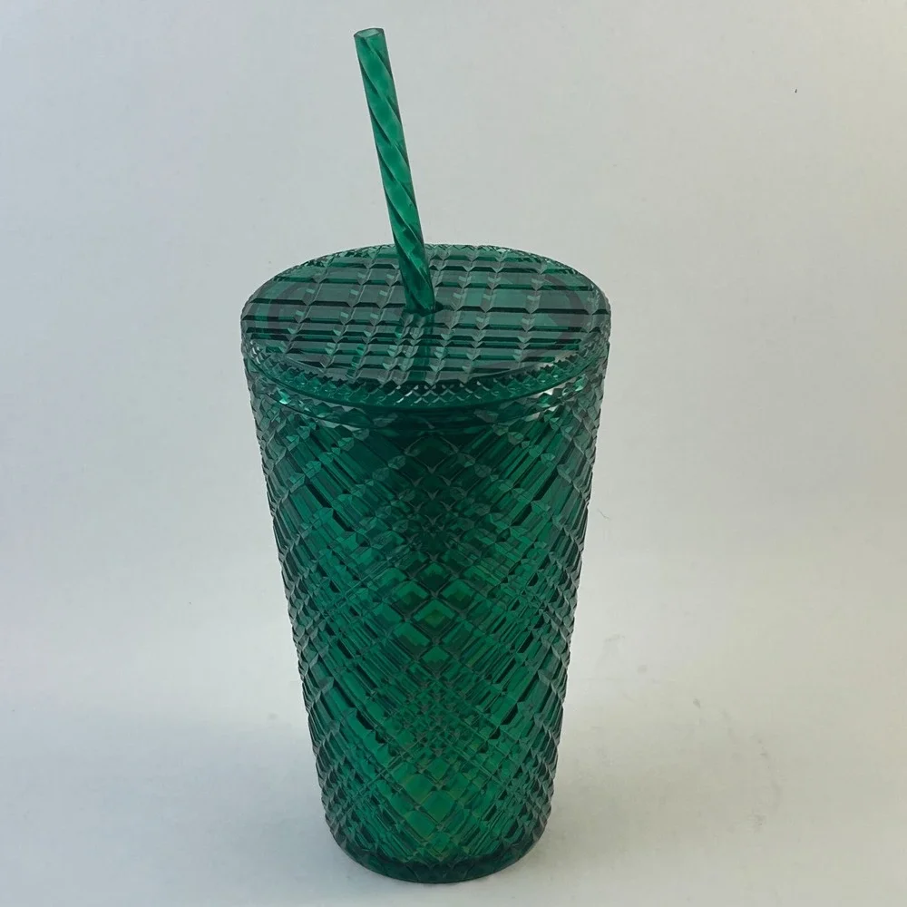 STARBUCKS Emerald Green Jeweled 16oz Tumbler Cup Christmas Holiday Winter 2021‎